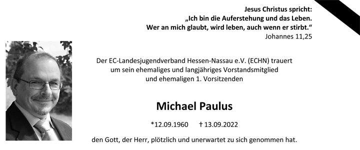 Der ECHN trauert um Michael Paulus