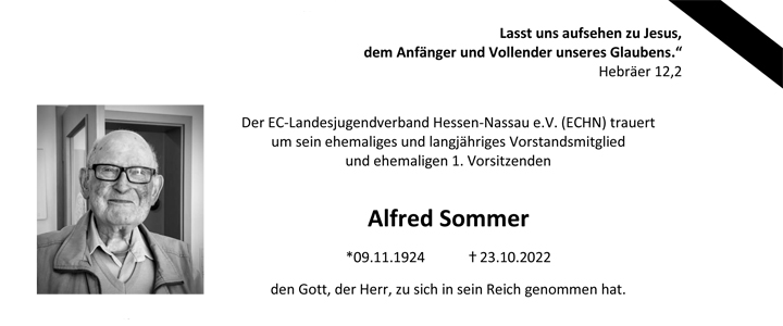 Nachruf Alfred Sommer