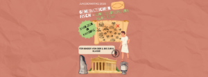 Abbildung des Flyers zum Jungschartag 2026 unter dem Motto "Geheimzeichen Fisch - eine Zeitreise ins alte Rom" am 14. Juni 2026 in Marburg für Kinder von der 2. bis zur 6. Klasse